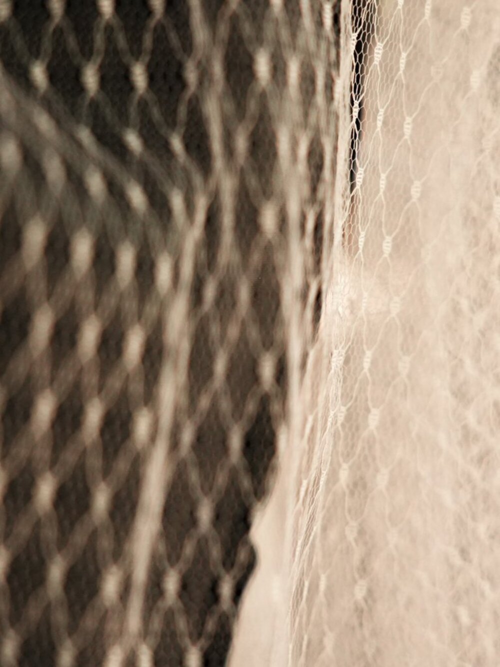 NWT! Monique Lhuillier, Brie Cape - Luxury, sheer Silk White French Dot Tulle - Picture 3 of 9